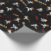 空手キッズテコンドー子供の誕生日パーティギフト ラッピングペーパー (角)