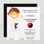 空手キッズトーナメント 招待状 (正面/裏面)