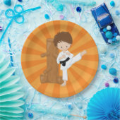 空手キッズ ペーパープレート (パーティー)