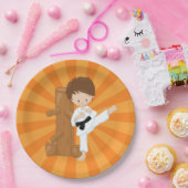 空手キッズ ペーパープレート (パーティー)