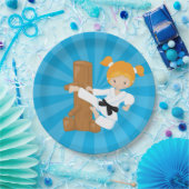 空手キッズ ペーパープレート (パーティー)