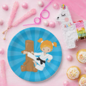 空手キッズ ペーパープレート (パーティー)