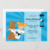 空手キッズ 招待状 (正面/裏面)