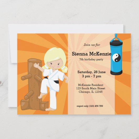 空手キッズ 招待状 (正面)