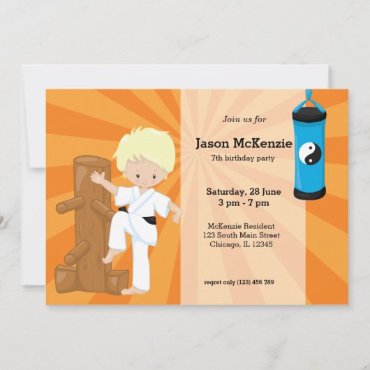 空手キッズ 招待状 (正面)