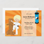 空手キッズ 招待状 (正面/裏面)