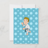 空手キッドの漫画の誕生日印刷招待状 招待状 (裏面)