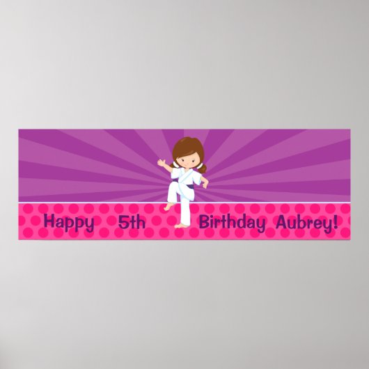 空手キッドガールパープルレイズポスターパープルベルト ポスター (正面)