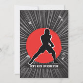 空手キッド忍者武術アーツバースデーパーティー 招待状 (裏面)