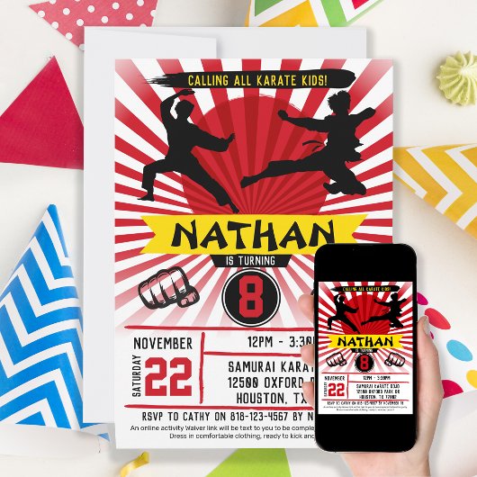 空手キッド武術アーツコブラカイ 招待状