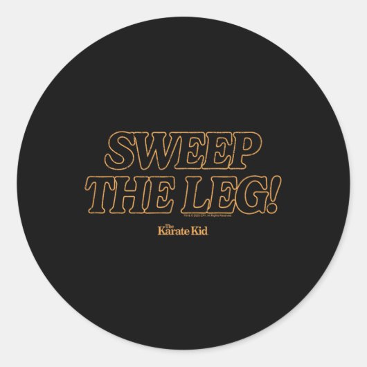 空手キッド – 脚を掃く ラウンドシール (正面)