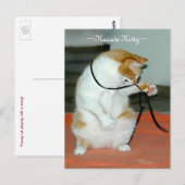 空手キティ遊ネコのはがき ポストカード (正面/裏面)