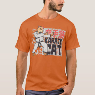 空手キャットおもしろい武術アーツジャパン沖縄 Tシャツ