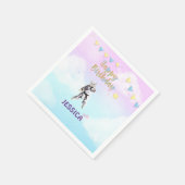 空手キャットバースデーパーティーガールパーティーテコンド スタンダードカクテルナプキン (角)