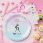 空手キャットバースデーパーティーガールパーティーテコンド ペーパープレート (パーティー)