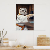 空手キャット90 ポスター (キッチン)