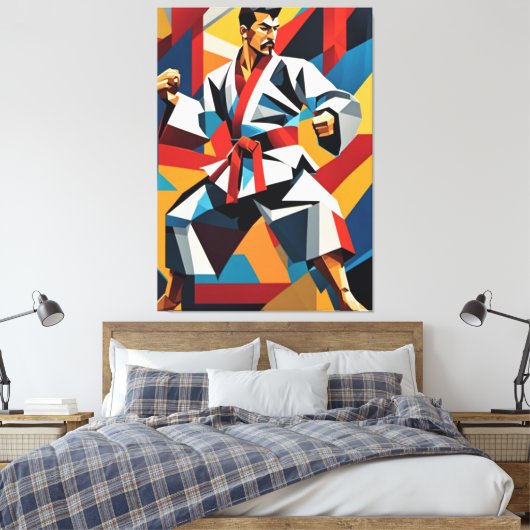 空手キュビズムのキャンバス印刷 キャンバスプリント (インサイチュ (寝室))