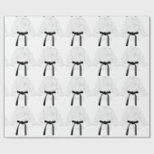 空手ギブラックベルト ラッピングペーパー (フラット)