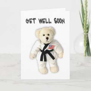 空手クマGet Well Soonカード カード