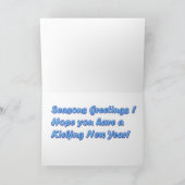 空手クリスマス雪だるま シーズンカード (内部)