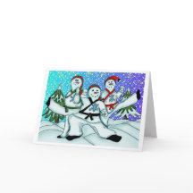 空手クリスマス雪だるま