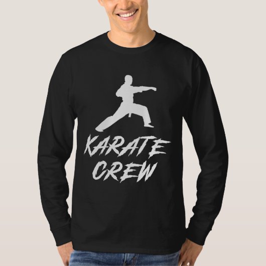 空手クルー素晴らしティー:ユーモアで蹴る! Tシャツ (正面)