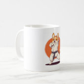 空手コーギー 武術犬 コーヒーマグカップ (正面左)