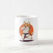 空手コーギー 武術犬 コーヒーマグカップ (中央)