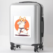 空手コーギー　武術犬 シール (スーツケース)