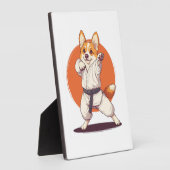 空手コーギー　武術犬 フォトプラーク (側面)