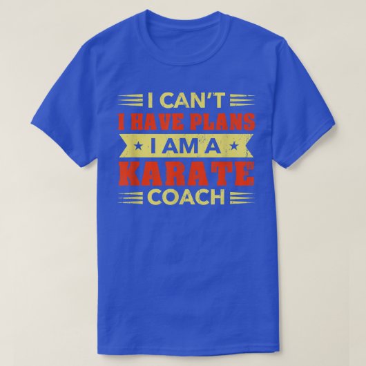 空手コーチ先生のハムの予定はおもしろいない Tシャツ (デザイン正面)