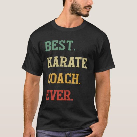 空手コーチ 最高の空手コーチ Tシャツ (正面)