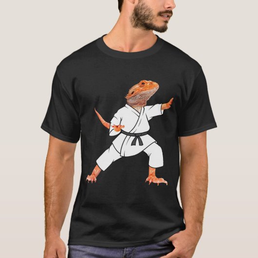 空手サムライ忍者トカゲ Tシャツ (正面)