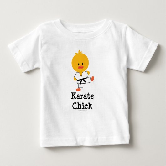 空手シック長袖乳児Tシャツ ベビーTシャツ (正面)