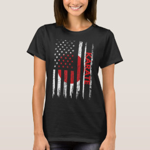 空手シャツ武術アーツギフト日本の国旗 Tシャツ