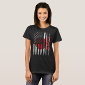 空手シャツ武術アーツギフト日本の国旗 Tシャツ (正面フル)