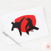 空手ジャパン 楕円形シール (封筒)