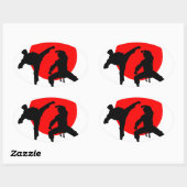 空手ジャパン 楕円形シール (シート)