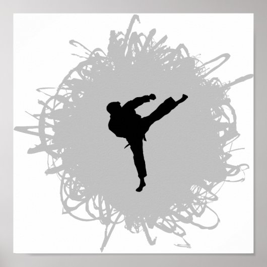 空手スクライブルスタイル ポスター (正面)