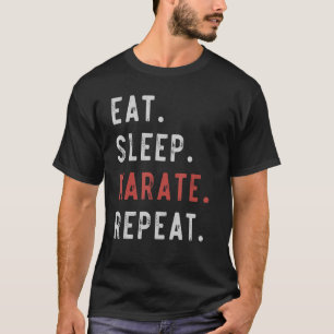 空手ス食べリープ空手リピーター Tシャツ
