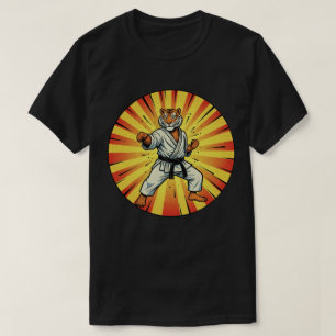 空手タイガーマスター - 武道パワーストライク Tシャツ