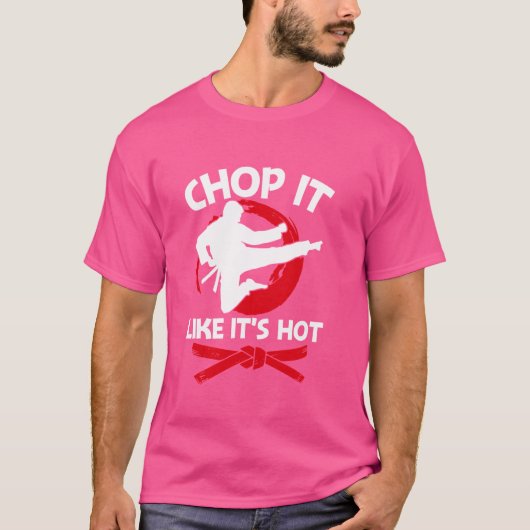 空手チョップ熱い武術アーツ空手L Tシャツ (正面)