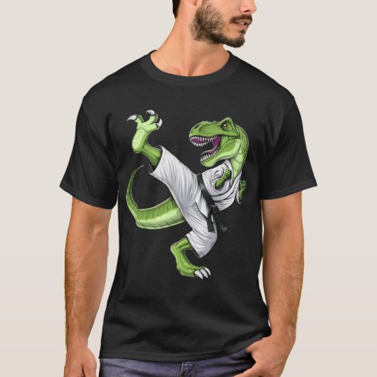 空手ティラノサウルス Tシャツ (正面)