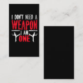 空手テコンおもしろいドージョーク武術アーツユーモア 名刺 (正面/裏面)