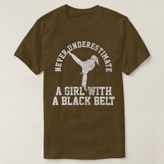空手テコンドブラックベルト Tシャツ (デザイン正面)