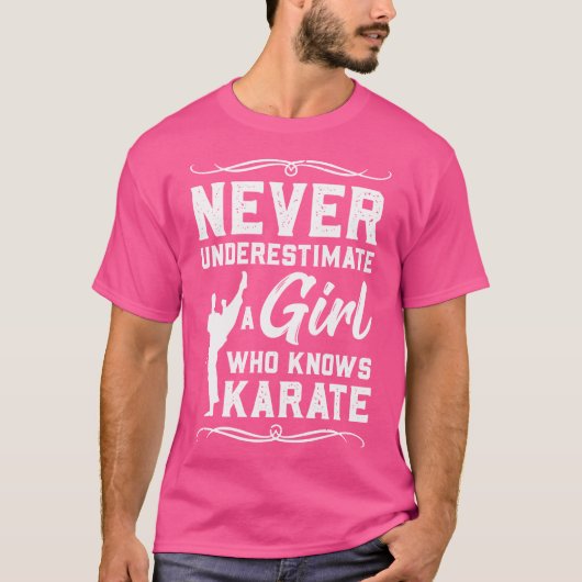 空手テコンドーや柔道を知っている少女 Tシャツ (正面)