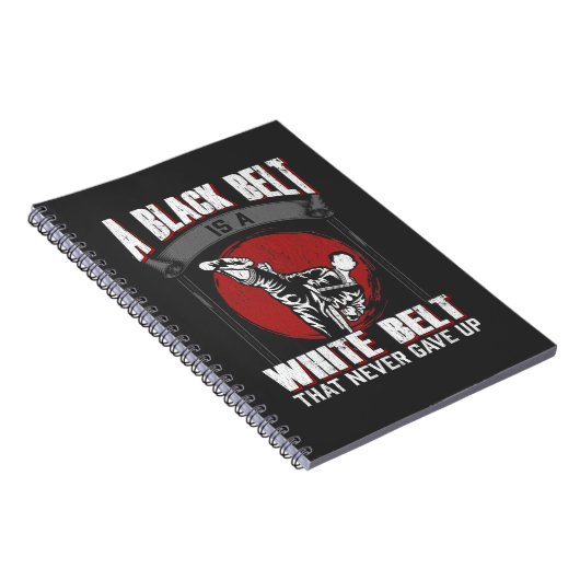 空手テコンドーブラックベルト武術アーツファイター ノートブック (右側)