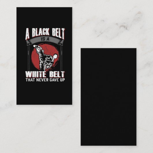 空手テコンドーブラックベルト武術アーツファイター 名刺 (正面/裏面)