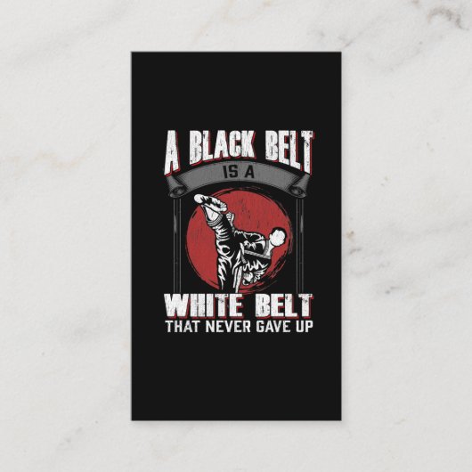 空手テコンドーブラックベルト武術アーツファイター 名刺 (正面)
