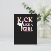 空手テコンドー柔術女児戦おもしろい ポストカード (スタンド正面)